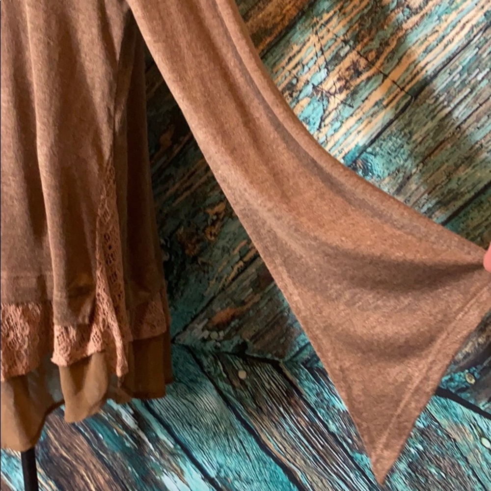 Scoop Neck Boho Multi-Layer Blouse - image 3